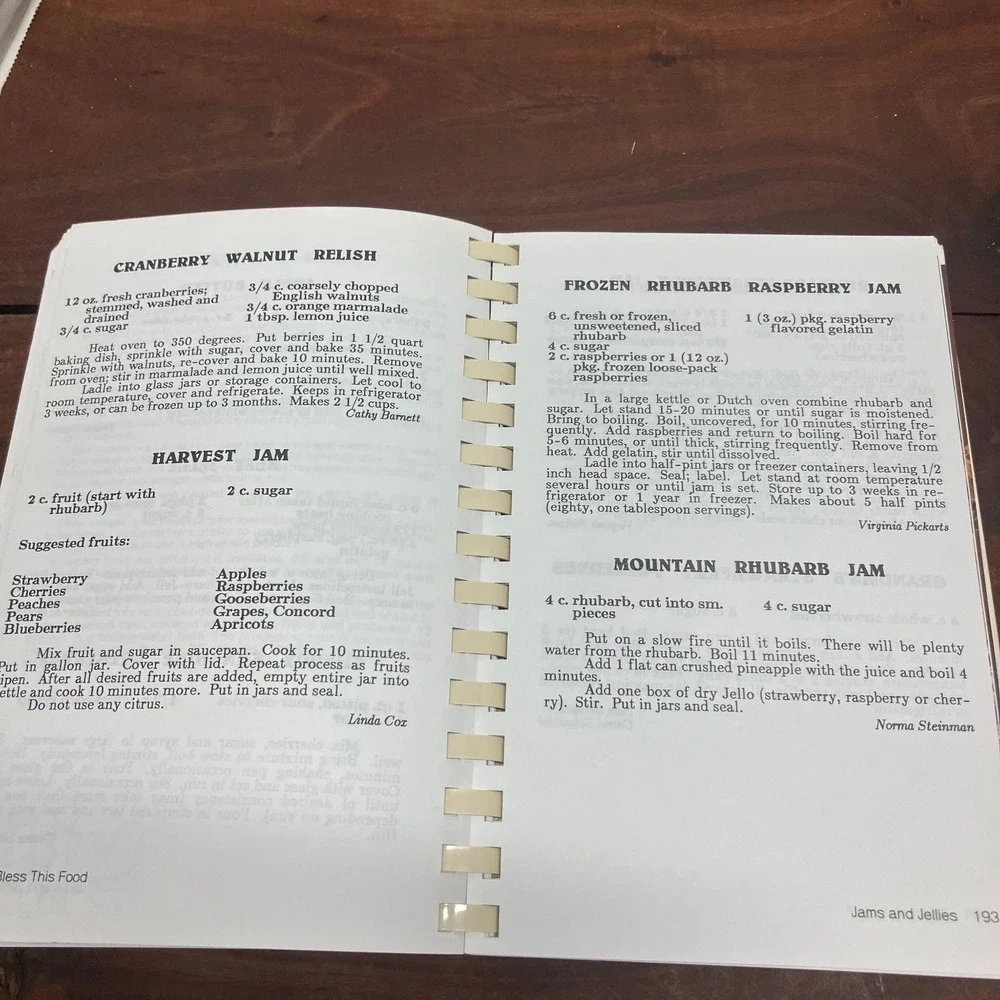 Humboldt Kansas United Methodist Church 1990 Cookbook Bless This Food VTG Spiral